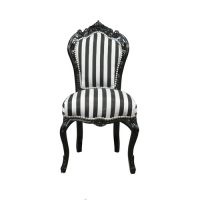 Baroque chair with black and white stripes Ref CH020