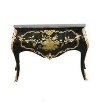 Commode baroque black and gold Ref BCD005-1